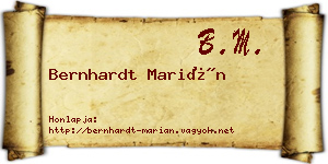 Bernhardt Marián névjegykártya